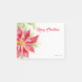 Kerstmis Poinsettia Waterverf Post-it Notities Post-it® Notes (Voorkant)