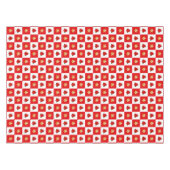 Kerstmis: Poinsettias en sterren op rood en wit Tafelkleed (Voorkant (Horizontaal))