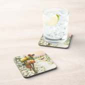 Kerstmis, postvakken in het winterlandschap drankjes onderzetter (Rechterzijde)