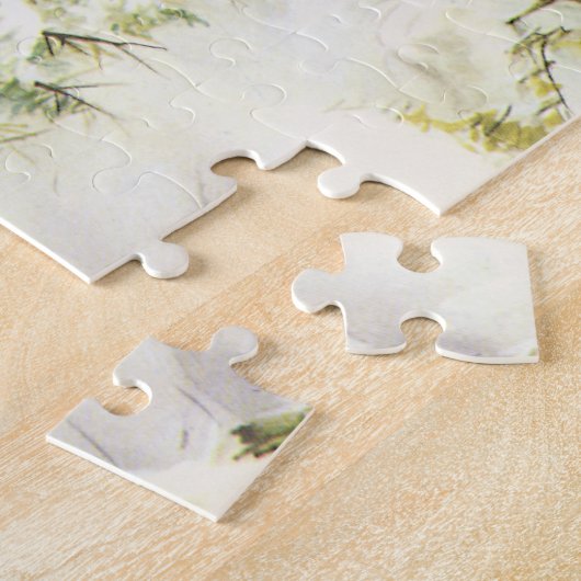 Kerstmis, postvakken in het winterlandschap legpuzzel (Zijkant)