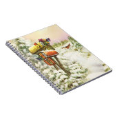 Kerstmis, postvakken in het winterlandschap notitieboek (Rechterzijde)
