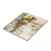 Kerstmis, postvakken in het winterlandschap tegeltje