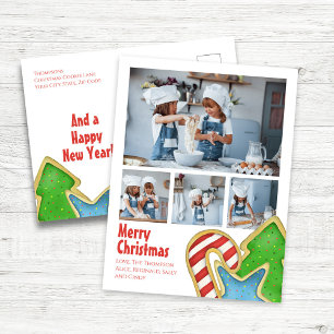 Kerstmis Pret Koek Foto Collage Feestdagenkaart