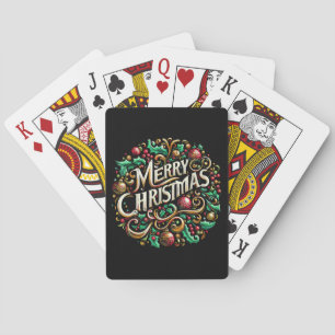 Kerstmis Prettig Kerstmis Ochtend Feestdag Schatti Pokerkaarten