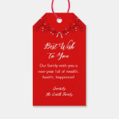 Kerstmis / Prettige Feestdagen Gift Tag Cadeaulabel (Achterkant)