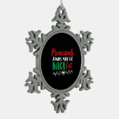 Kerstmis principaal, hoofdontwerp tin sneeuwvlok ornament (Links)