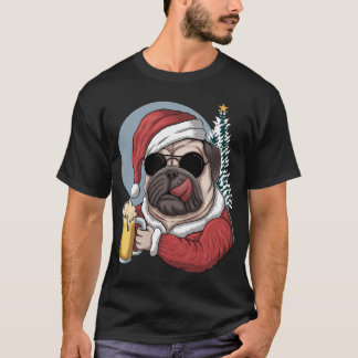 Kerstmis Pug, Kerstman Pug T-shirt
