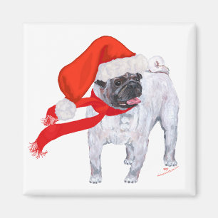 Kerstmis Pug Magneet