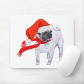 Kerstmis Pug Muismat (Met muis)