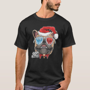 Kerstmis Pugs Puppies Hond Kerstman Schattig Gezic T-shirt