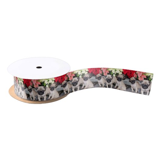Kerstmis puppies Satin Ribbon Lint (Spoel)