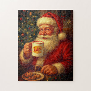 Kerstmis-puzzel met vintage Sinterklaas Legpuzzel