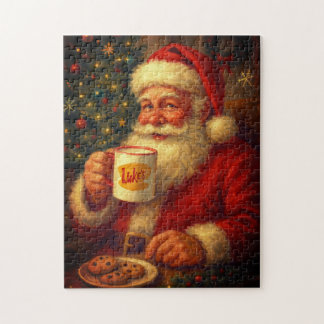 Kerstmis-puzzel met vintage Sinterklaas Legpuzzel