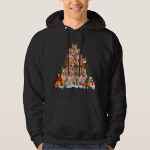 Kerstmis pyjama shiba inu xmas boom cadeaus hond v hoodie