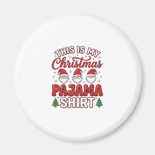 Kerstmis Pyjama Shirt Gnome Vakantie Ontwerp Magneet