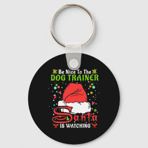 Kerstmis pyjama Wees aardig voor de honden trainer Sleutelhanger