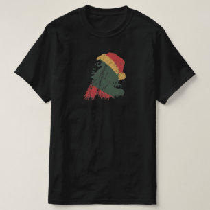 Kerstmis Rastafari-vrouw T-shirt