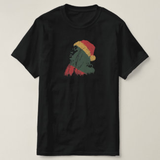 Kerstmis Rastafari-vrouw T-shirt