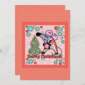 Kerstmis, rat kaart (Voorkant / Achterkant)