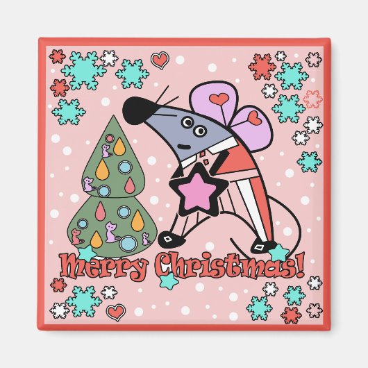 Kerstmis, rat magneet (Voorkant)