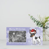 Kerstmis Rat Terrier / Toy Fox Terrier Feestdagenkaart (Staand voorkant)
