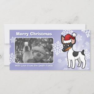 Kerstmis Rat Terrier / Toy Fox Terrier Feestdagenkaart