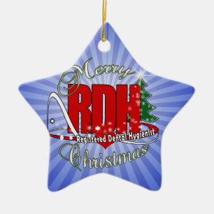 KERSTMIS RDH registreerde TandHygiënist Keramisch Ornament