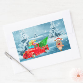 Kerstmis Rechthoekige Sticker