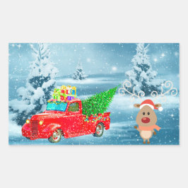 Kerstmis Rechthoekige Sticker