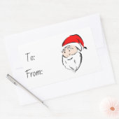 Kerstmis Rechthoekige Sticker (Envelop)