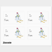 Kerstmis Rechthoekige Sticker (Vel)