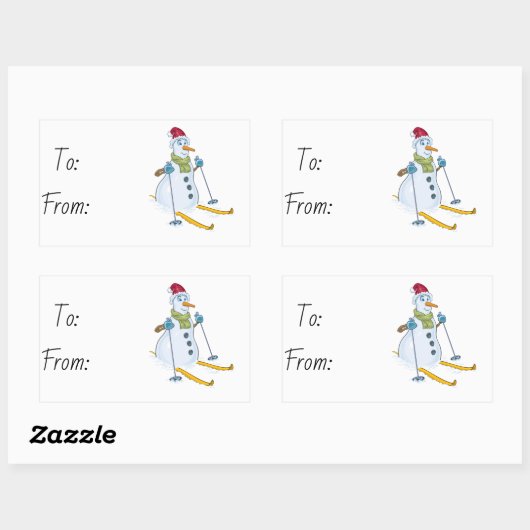 Kerstmis Rechthoekige Sticker (Vel)