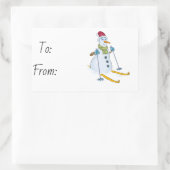 Kerstmis Rechthoekige Sticker (Tas)