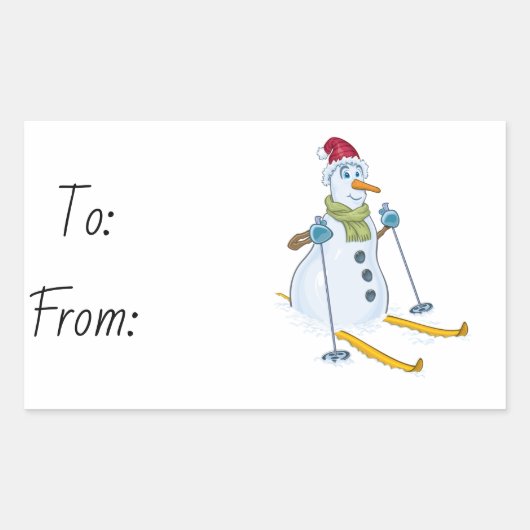 Kerstmis Rechthoekige Sticker (Voorkant)