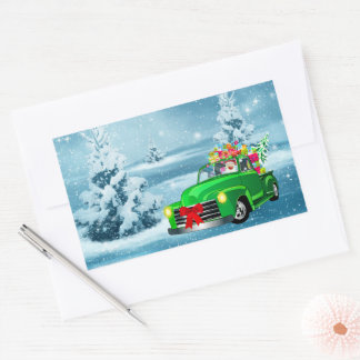 Kerstmis Rechthoekige Sticker