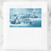 Kerstmis Rechthoekige Sticker (Tas)