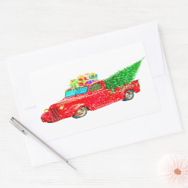 Kerstmis Rechthoekige Sticker