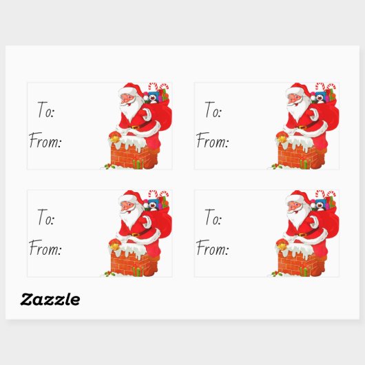 Kerstmis Rechthoekige Sticker (Vel)