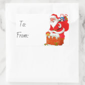 Kerstmis Rechthoekige Sticker (Tas)