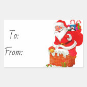 Kerstmis Rechthoekige Sticker (Voorkant)