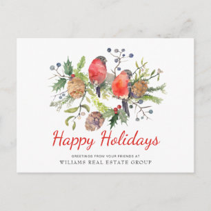 Kerstmis Red Bird Vakantie Corporate Groet Briefkaart