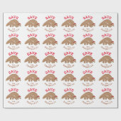 Kerstmis Red de Pangolin Slogan Cadeaupapier (Vlak)