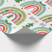 Kerstmis regenbogen cadeaupapier (Hoek)