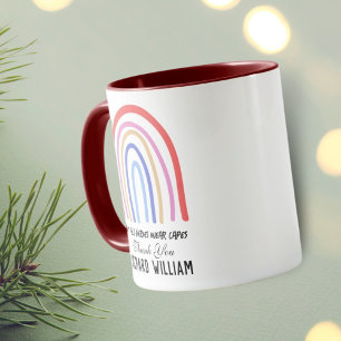 Kerstmis Regenboog Aquarel Leraar Dank Je Wel Wijn Mok
