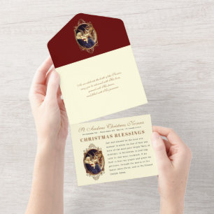 Kerstmis:  religieus Novena Prayer   All In One Uitnodiging