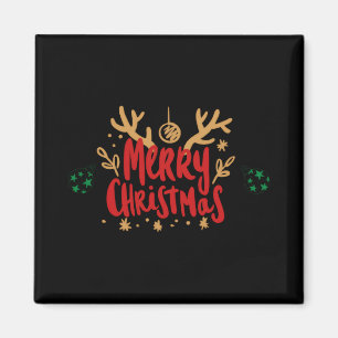 Kerstmis rendier hoorns kinderen T-shirt Magneet