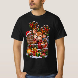 Kerstmis rendier knus – Schattige winter vakantie  T-shirt