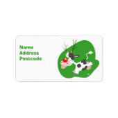 Kerstmis rendier retour label (Voorkant)