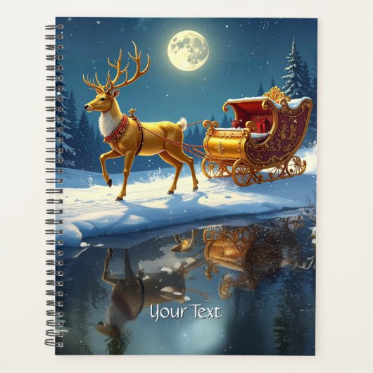 Kerstmis Rendier slee Planner (Voorkant)