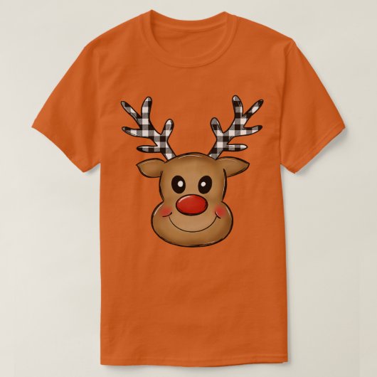Kerstmis rendieren 6 t-shirt (Design voorkant)